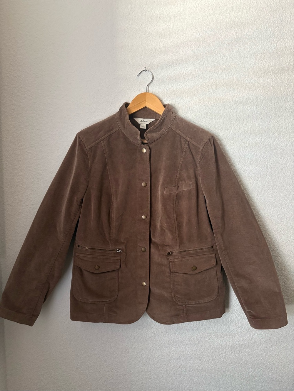 L.L. Bean Vintage Corduroy Brown Utility Jacket